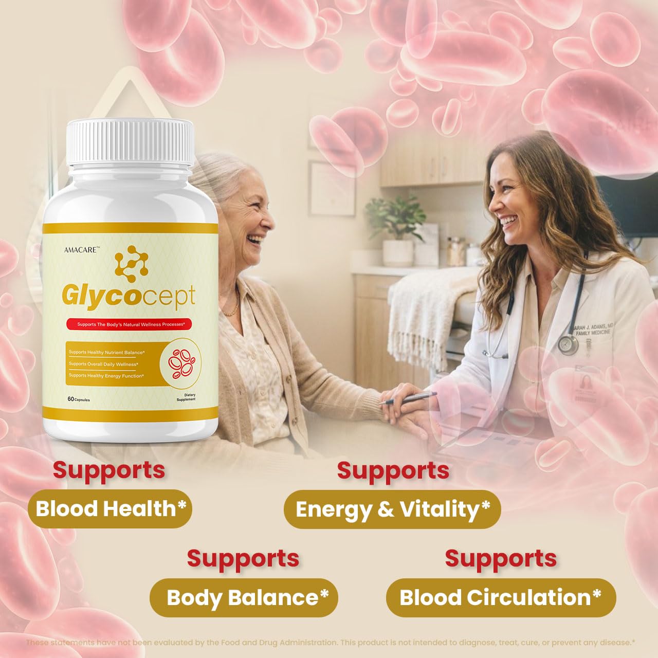 AMACARE Glycocept Advanced Glycocept Formula Capsules 120 Capsules