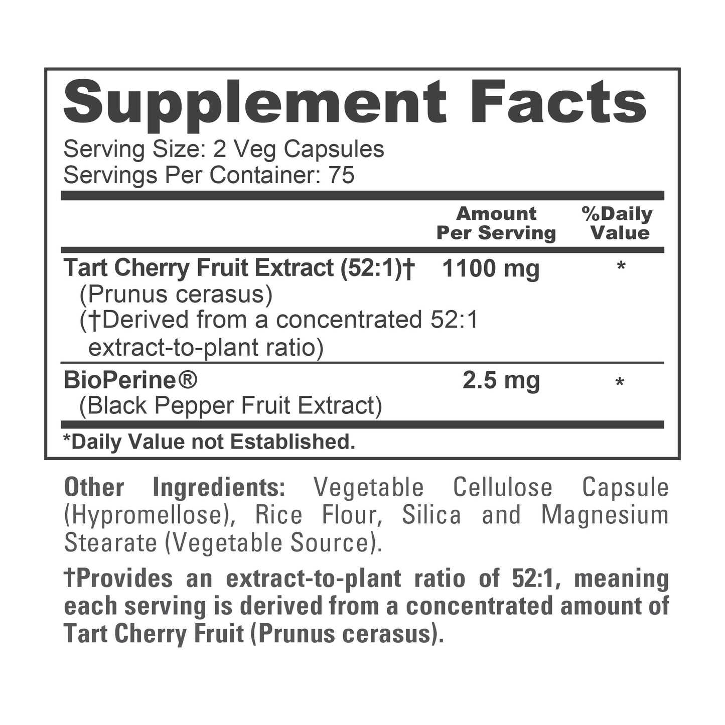 NusaPure Tart Cherry 1100 mg, 150 Veg Capsules