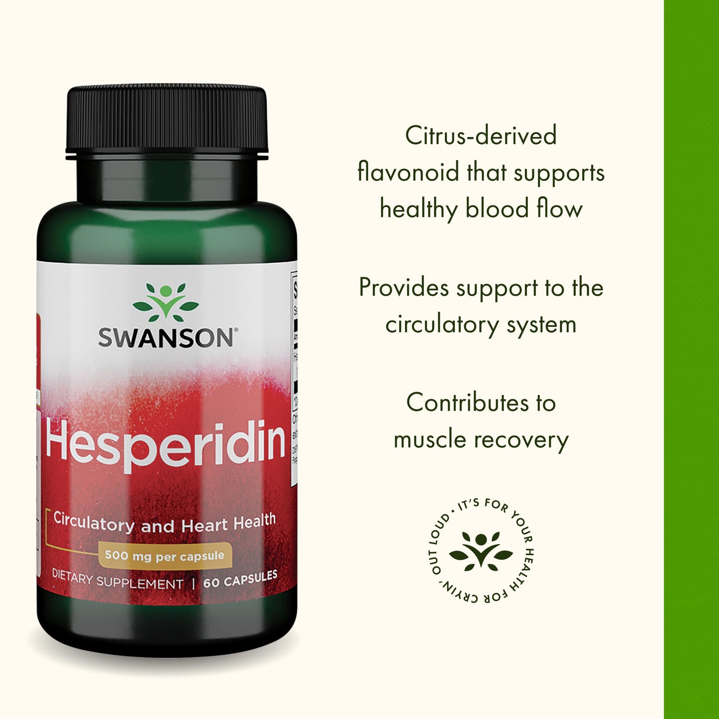 Swanson Hesperidin Citrus-Derived Cardiovascular & Hearth Health Support Capsules, 60 Count