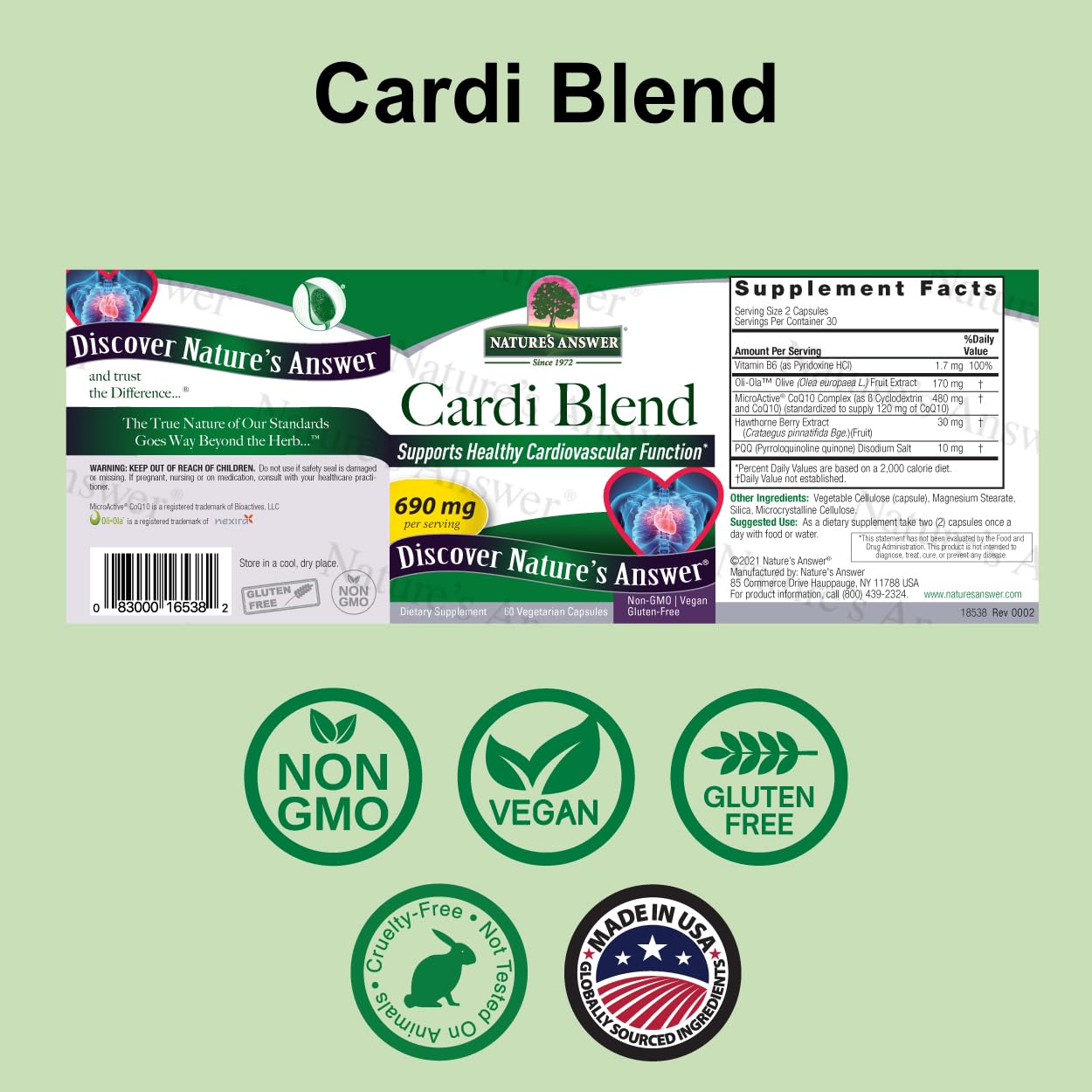 Nature's Answer CardiMax 60 Capsules