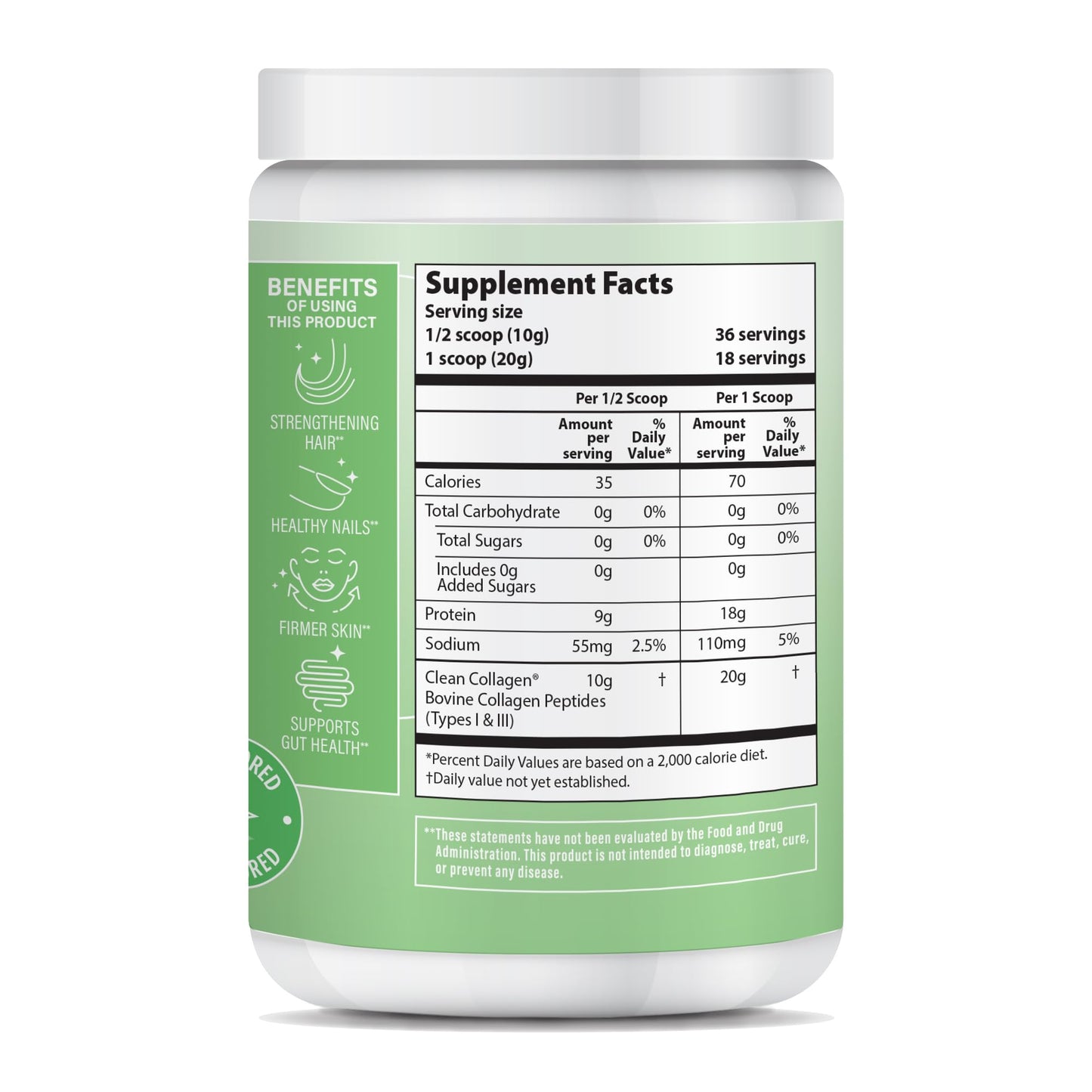 ABOUT YOUR COLLAGEN Peptides Powder Type 1 & 3 – Unflavored, Quick Dissolve, No Odor – Supports Hair, Skin, Nails & Joint Health, 12.7 oz