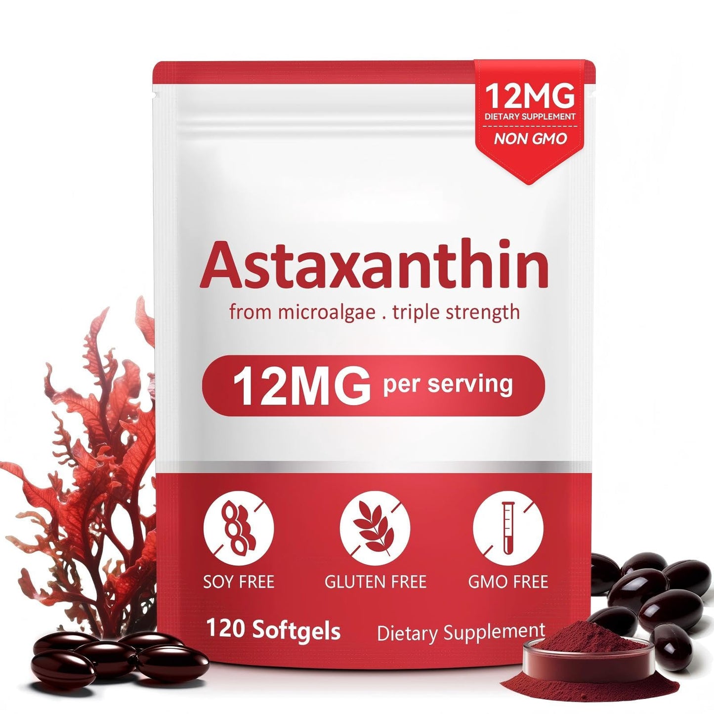 GPUPFJPW Astaxanthin Supplements Softgel 120 Softgels
