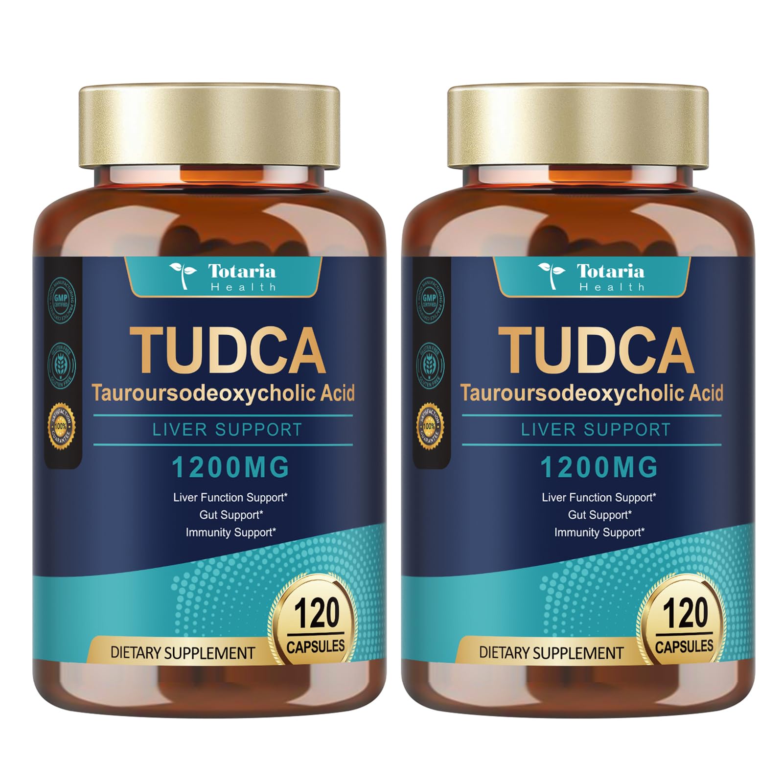 Totaria TUDCA Bile Salts 1200mg (Tauroursodeoxycholic Acid) Capsules 240