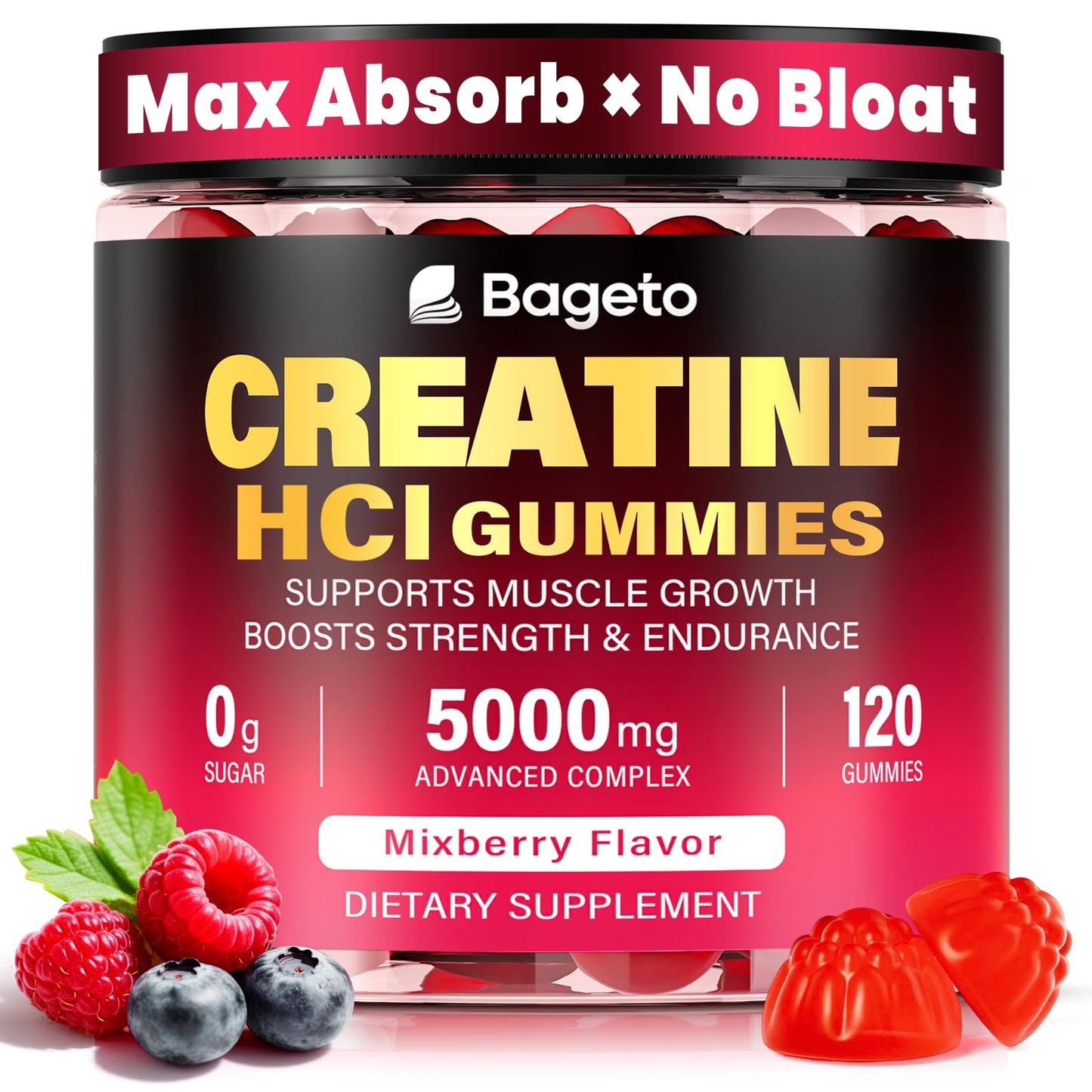Bageto Creatine HCl Gummies 120 Gummies