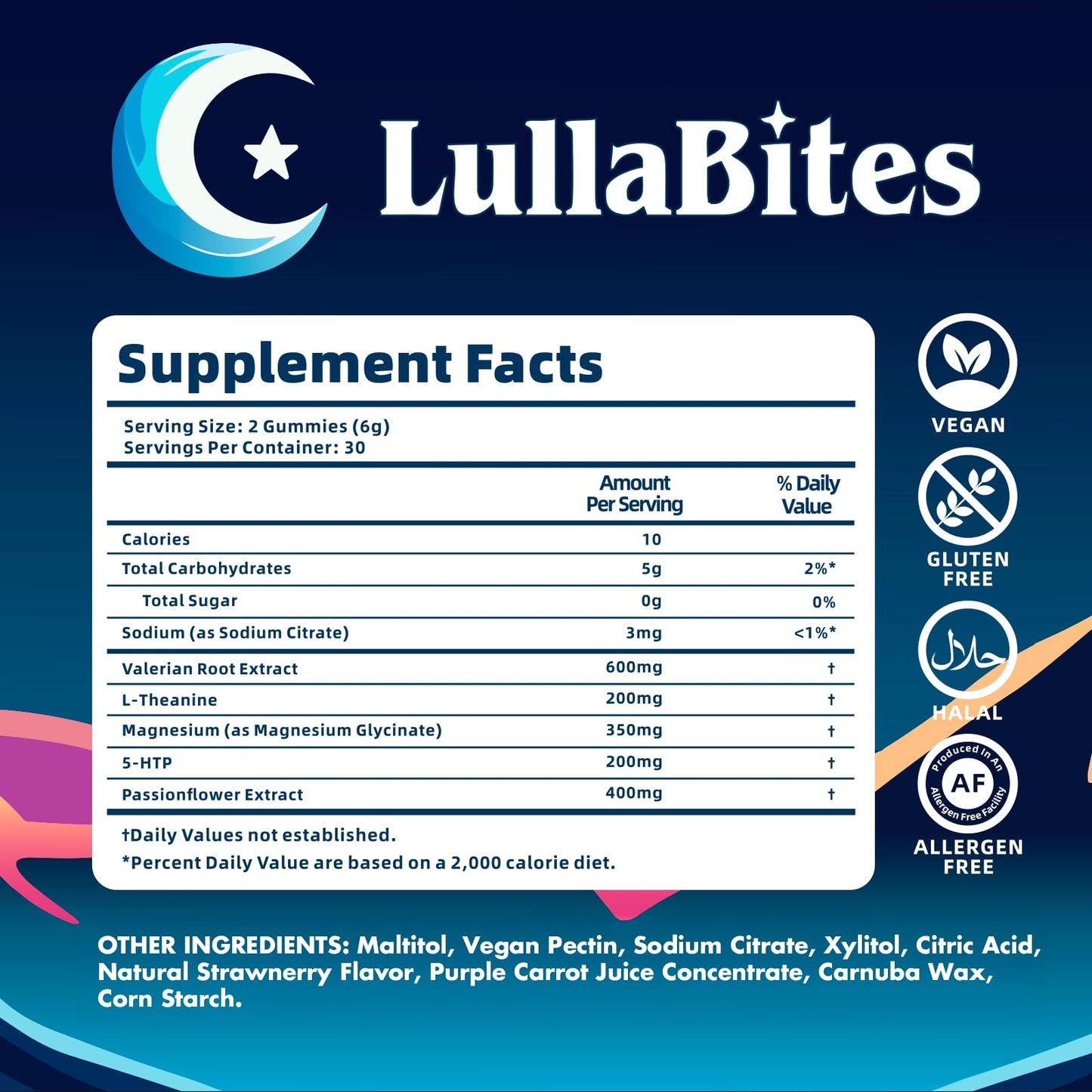 LullaBites Natural Sleep 60 Gummies