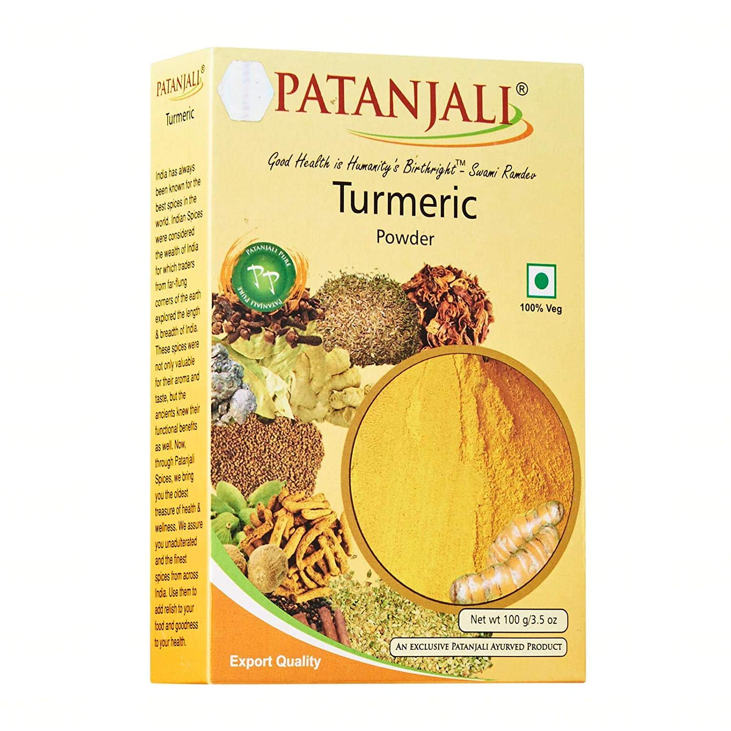 Patanjali Turmeric Powder 3.5274 oz