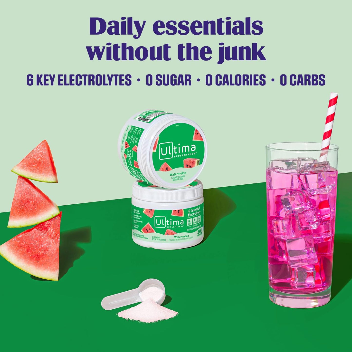 Ultima Replenisher Watermelon Electrolytes Powder, 30 Servings