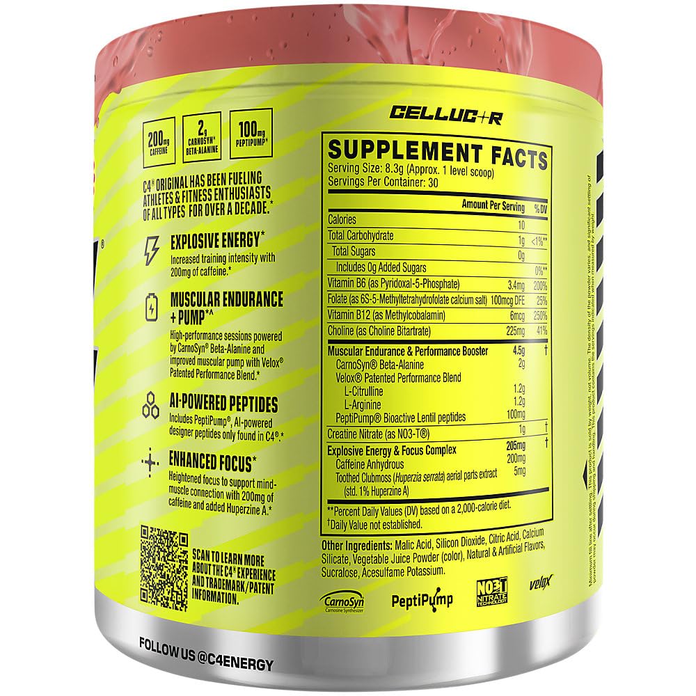 C4 Original Pre Workout Powder Cherry Popsicle 8.8 oz