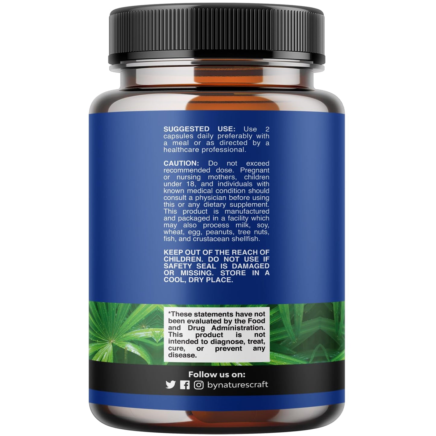 Natures Craft Saw Palmetto with Beta Sitosterol Prostate Support Capsule, 120 Count