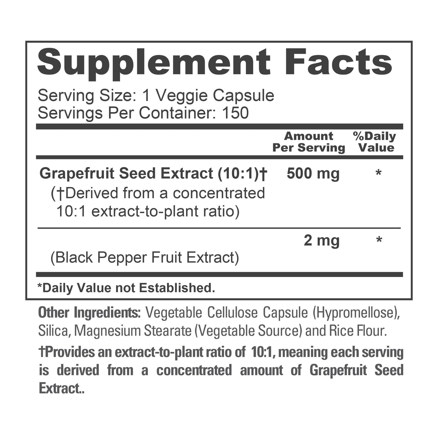 NusaPure Grapefruit Extract Capsule, 150 Count