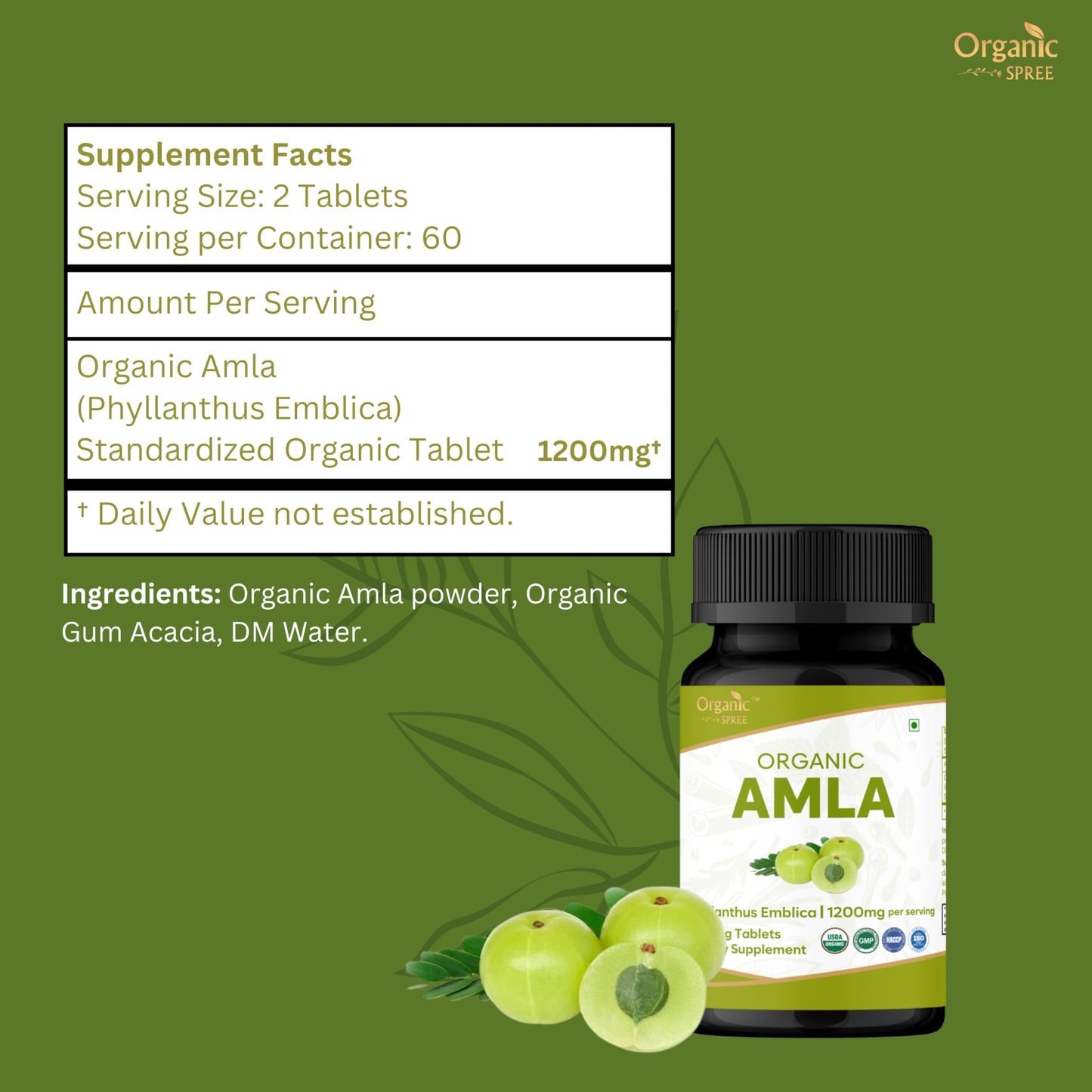 ORGANIC SPREE Amla Tablets 240 Tablets