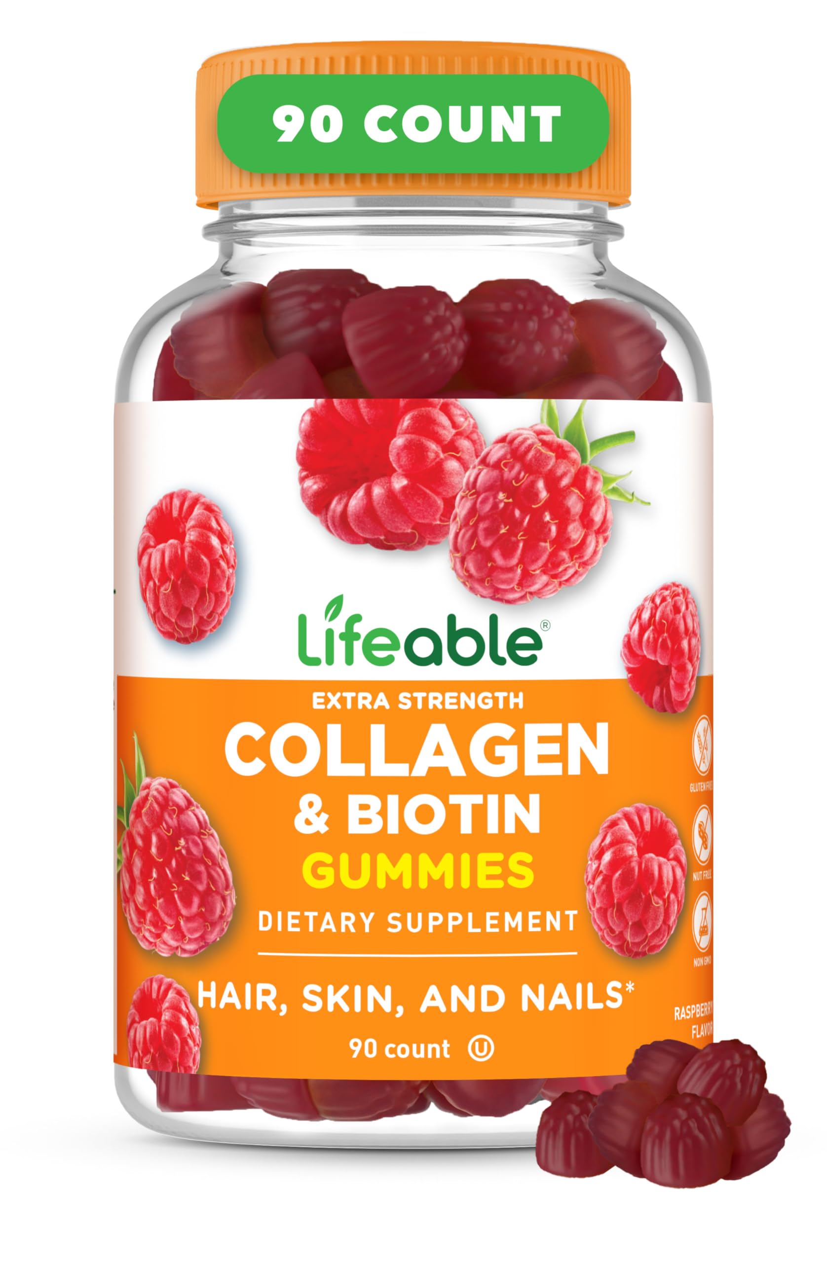Lifeable Collagen Peptides Gummies 90 Count