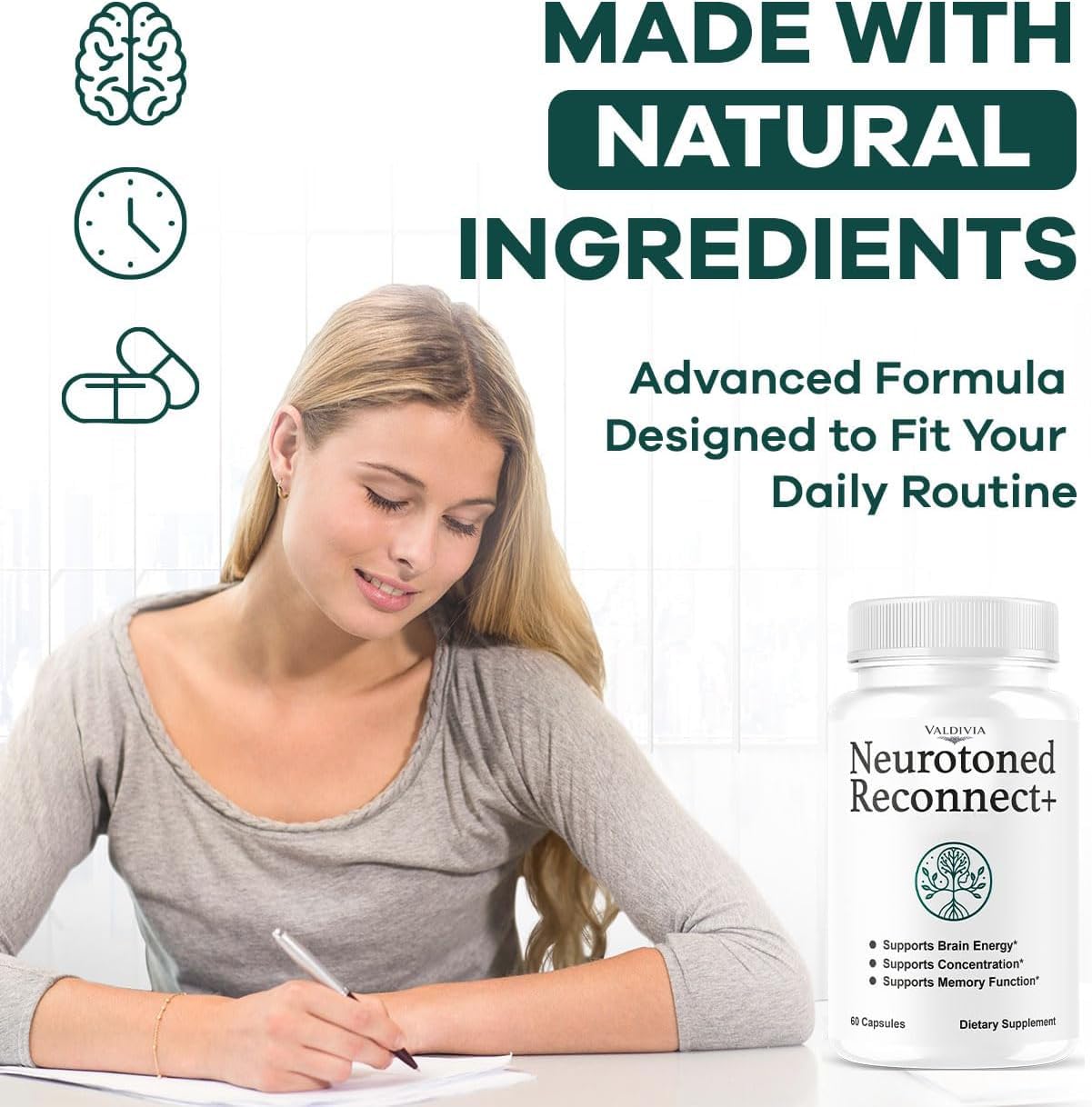 Valdivia Neurotoned Reconnect Plus Capsules, 180 Capsules
