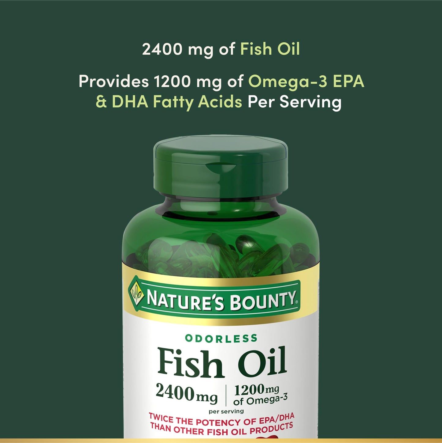Nature's Bounty Odorless Fish Oil Softgels 60