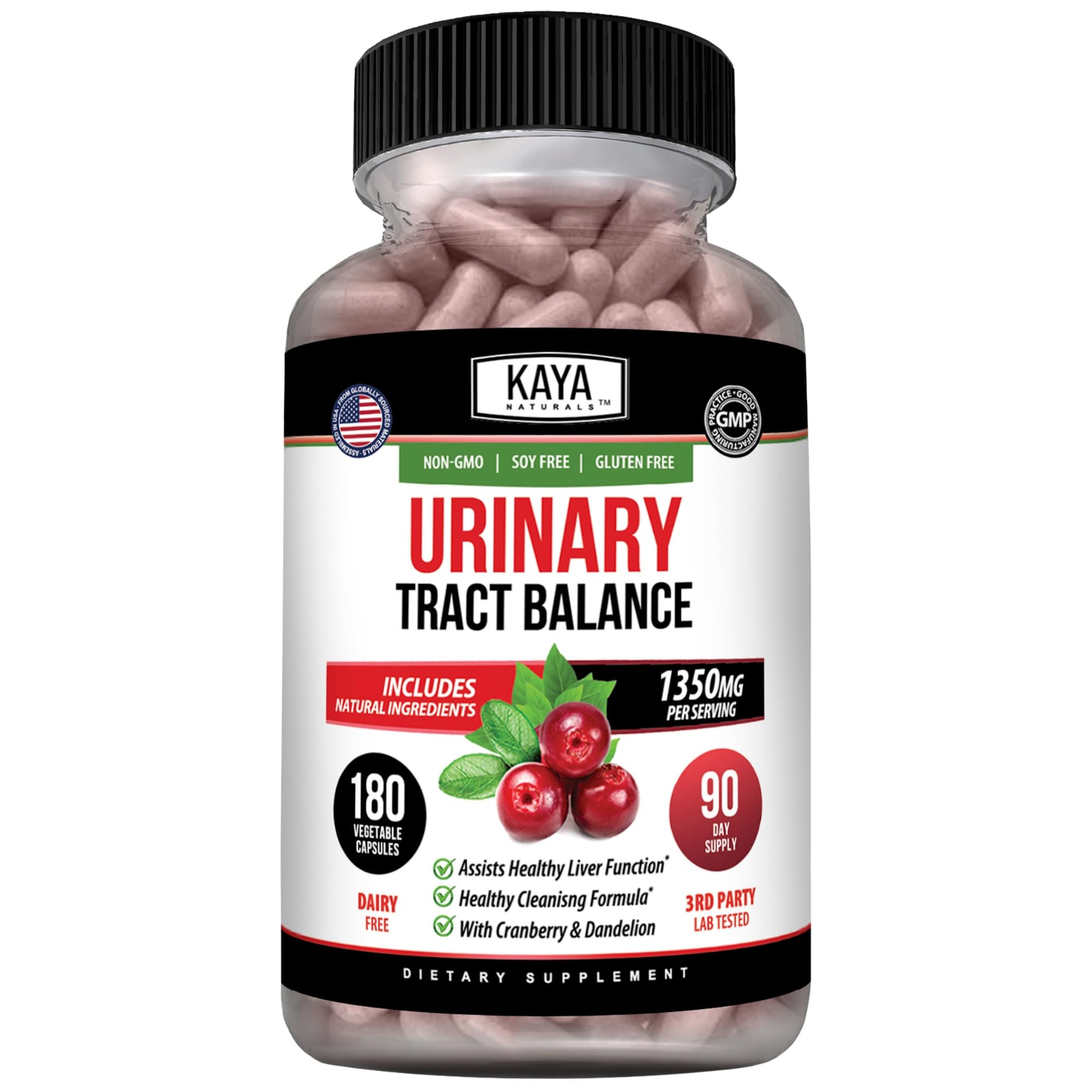 Kaya Naturals D-Mannose Capsules, 180 Capsules