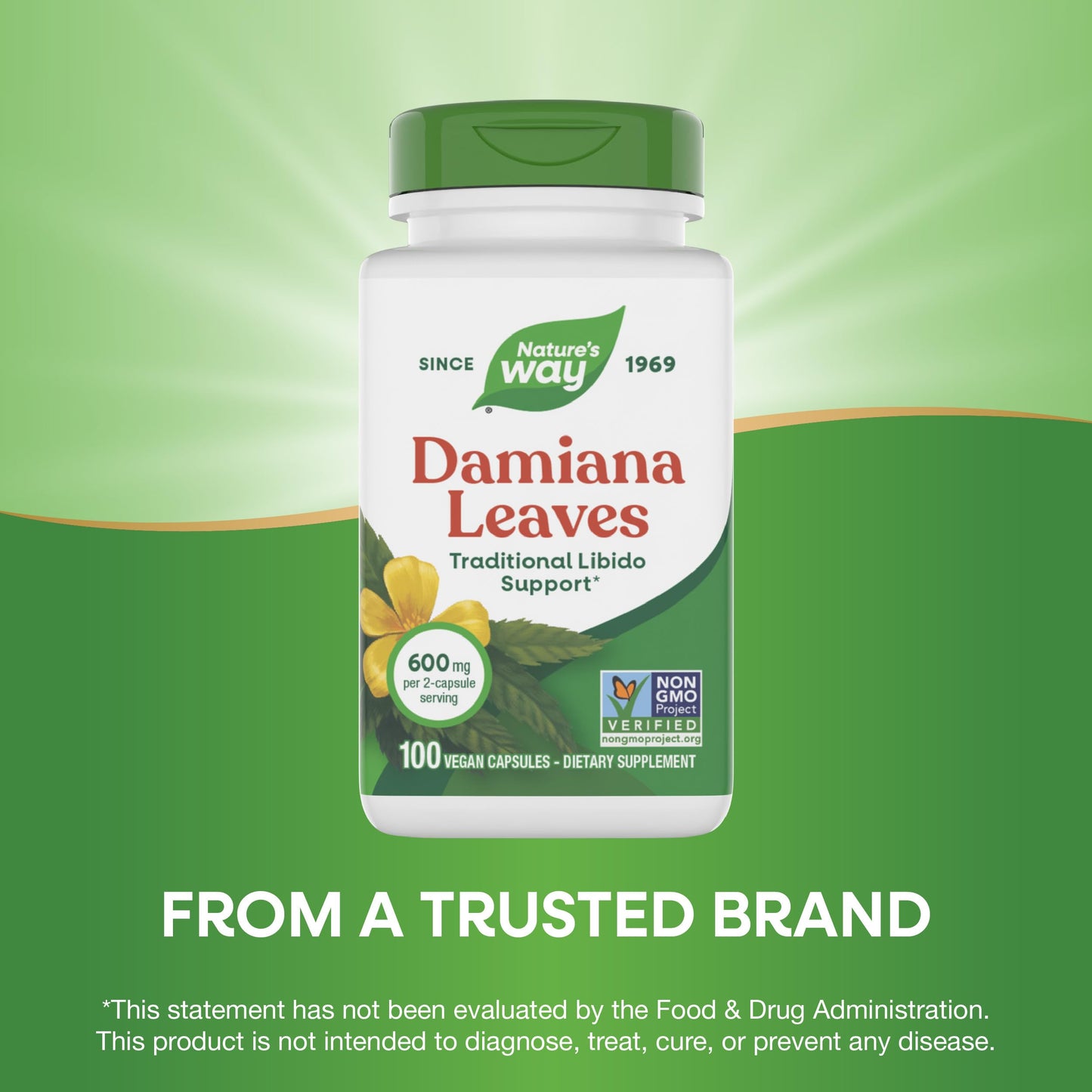 Nature's Way Damiana Leaves Capsule, 100 Capsules