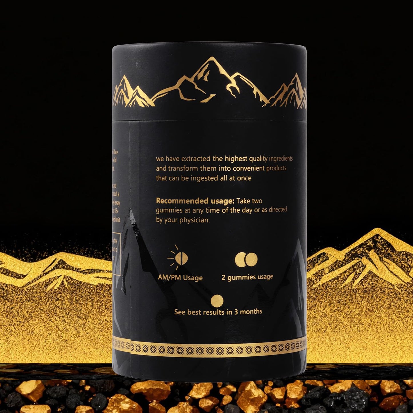 SoundHealth Shilajit for Men & Women Gummies with Shilajit Fulvic Acid, Complex with Ashwagandha, Ginger, Black Musli, Gokshura, Kaunch, Ginseng & Akarkara, Non-GMO & Third-Party Tested, Vegan, 60 Gummies