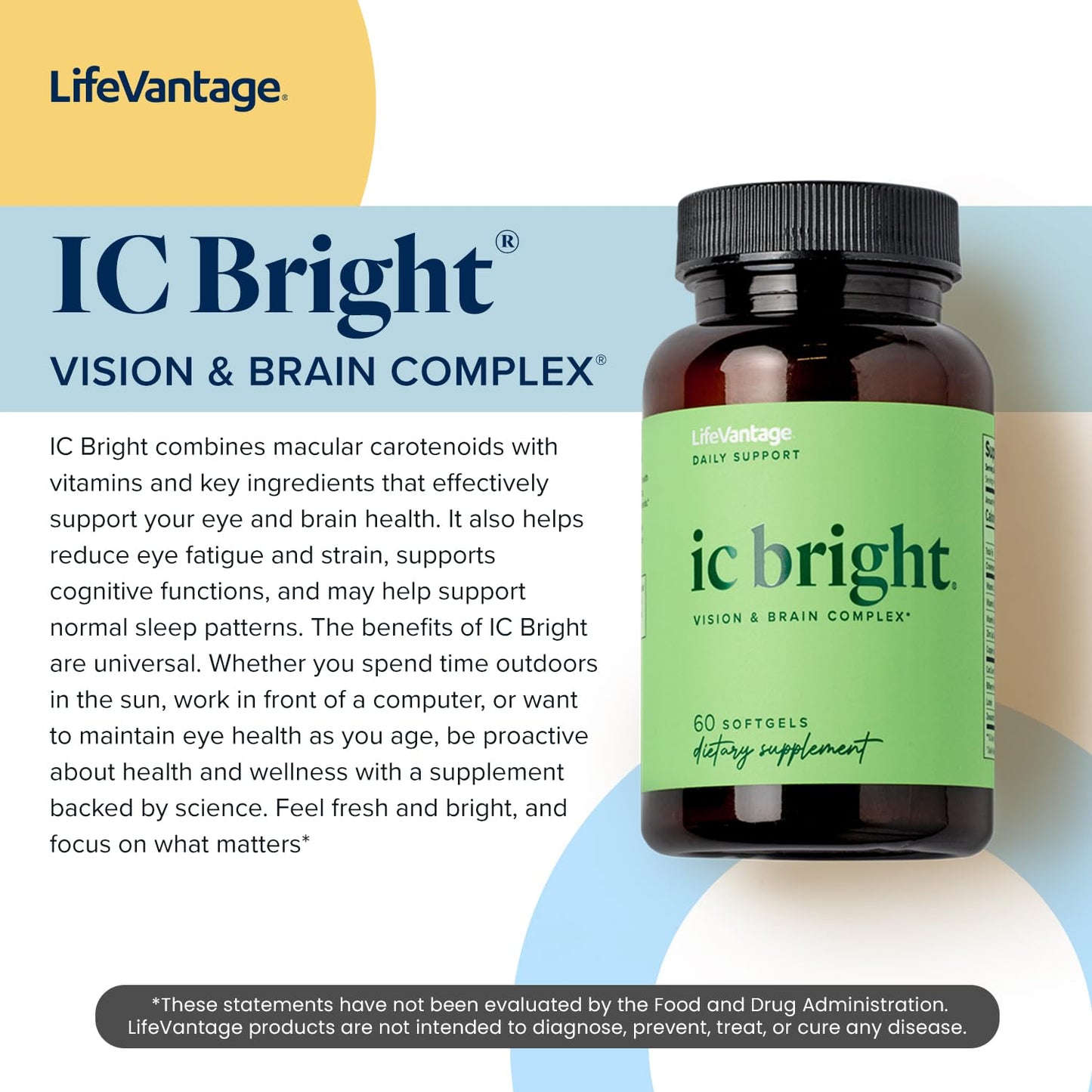 LifeVantage IC Bright Softgels 60 Count