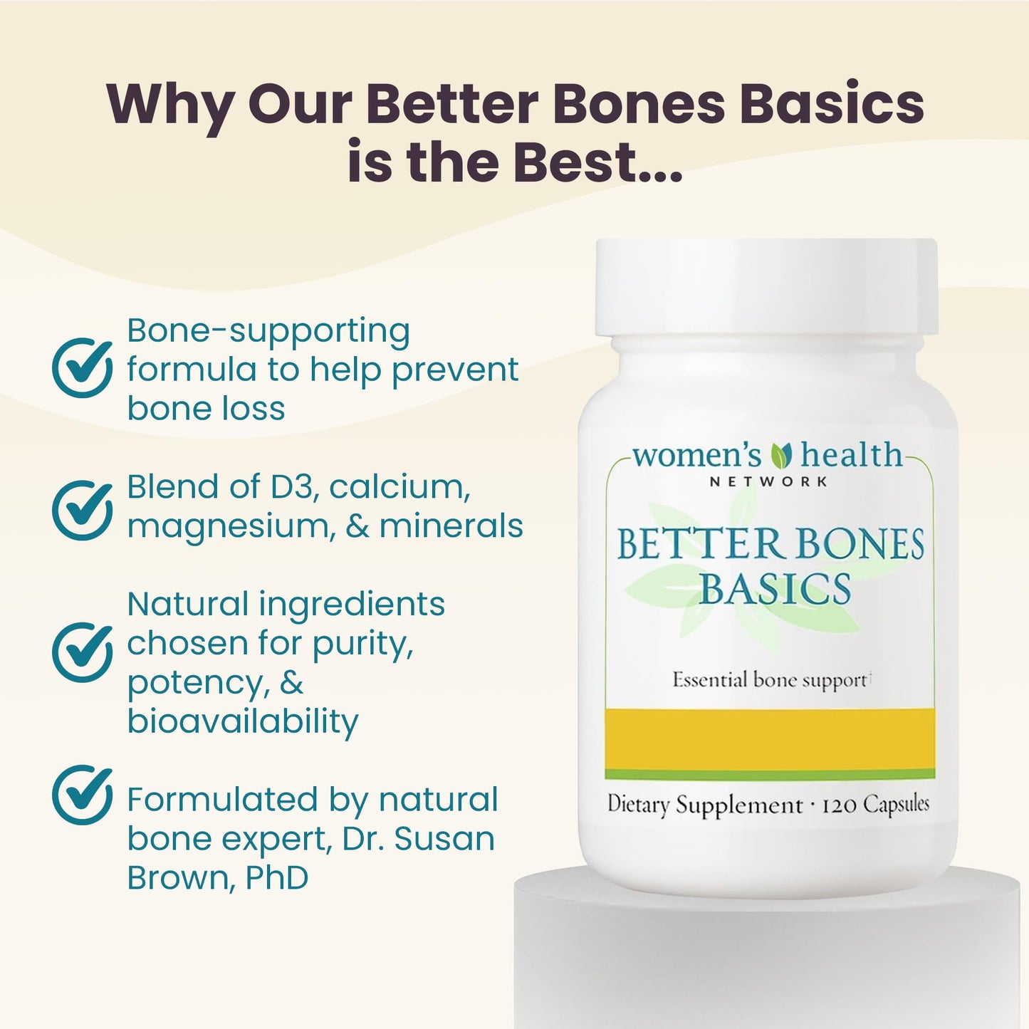 Women's Health Network Better Bones Basics Calcium Supplements Capsules 1 Count