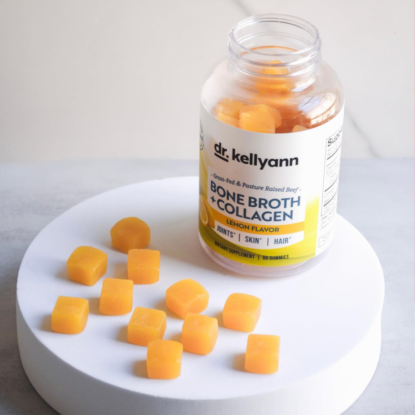 Dr. Kellyann Collagen + Bone Broth Gummies Lemon, 60 Gummies