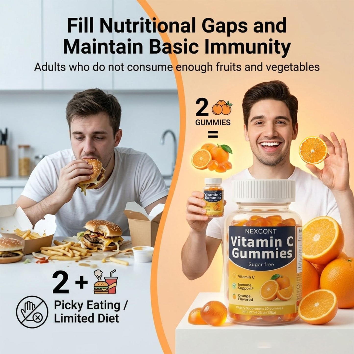Oopeatol Vitamin C Gummies, 60 Count