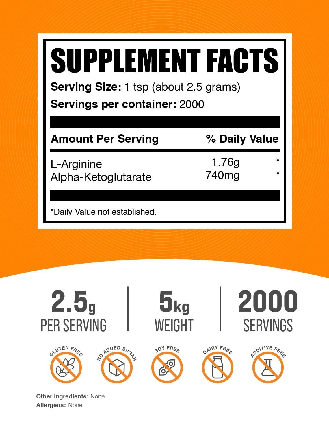 BulkSupplements AAKG Powder 176 Servings