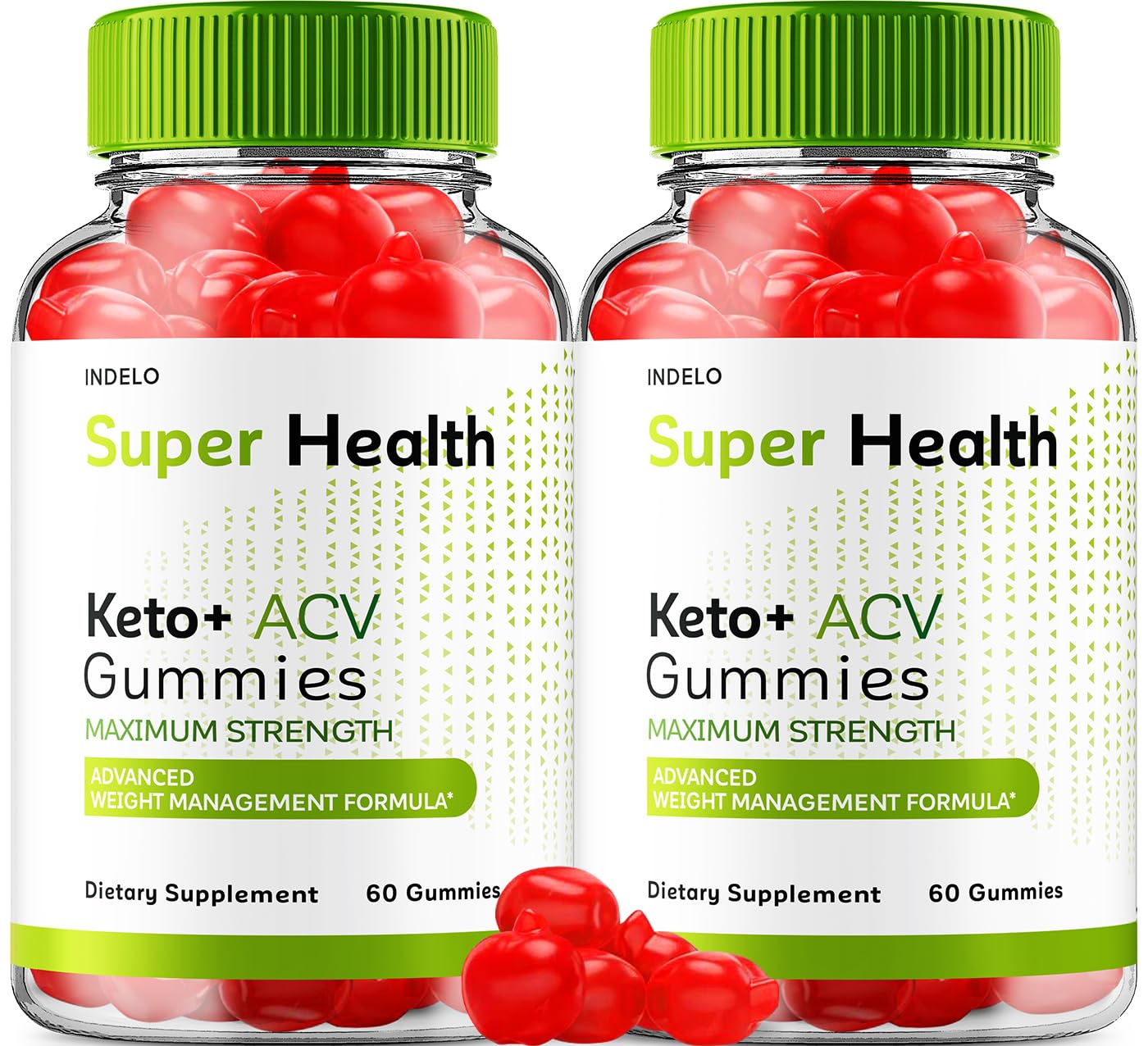 Indelo Super Health Keto ACV Gummies Maximum Strength Apple Cider Vinegar, 120 Gummies