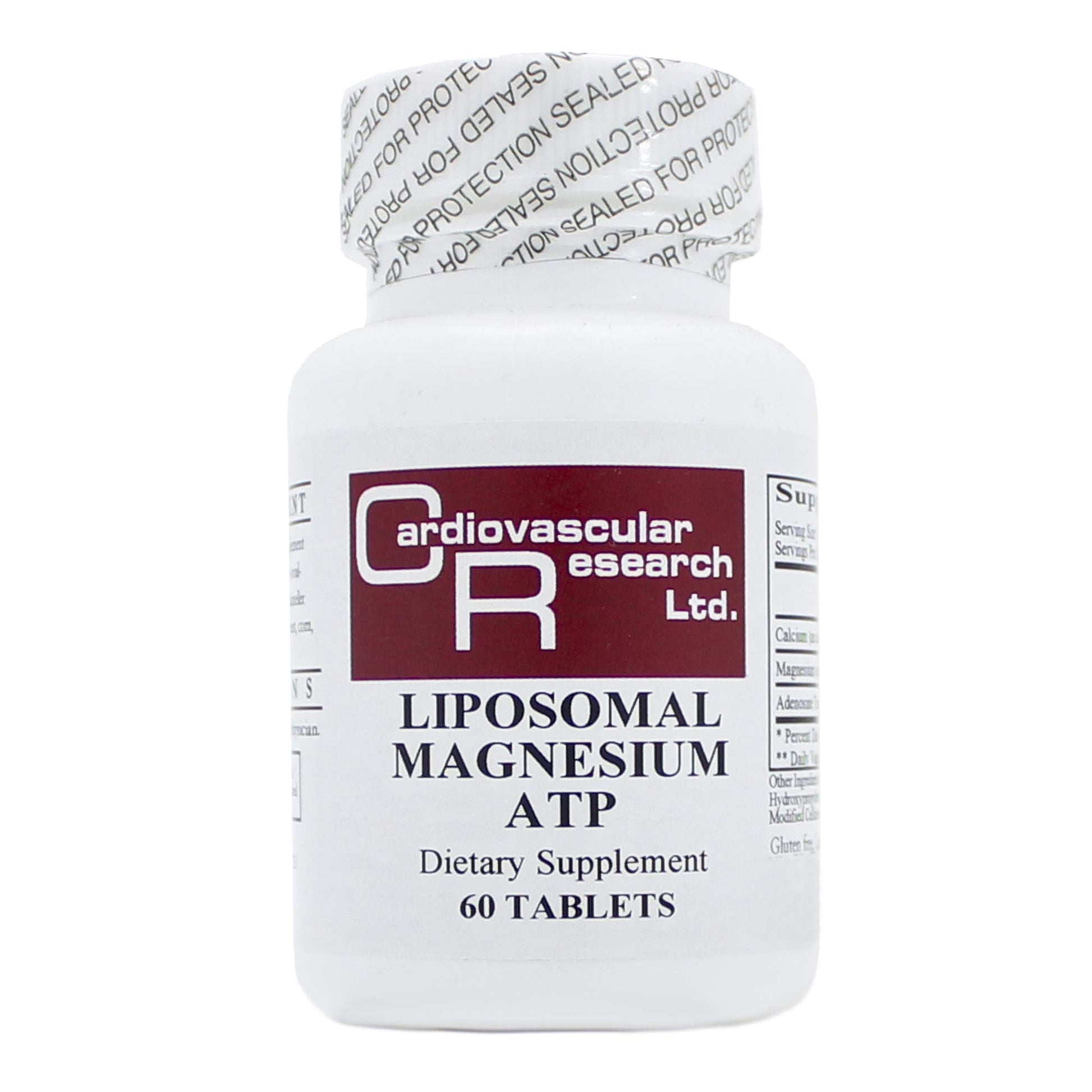 Ecological Formulas Cardiovascular Research Liposomal Magnesium ATP (Mg30mg ATP60mg) 60 Tablets