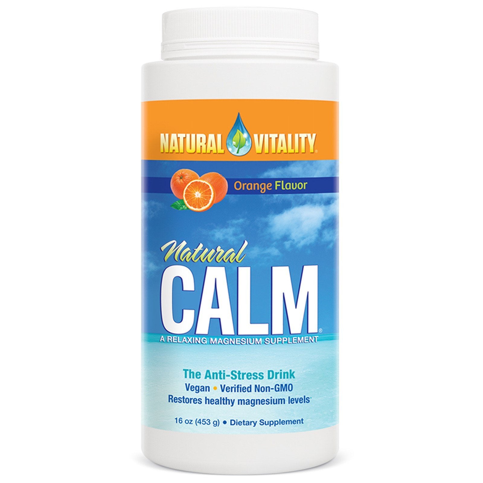 Natural Vitality Vitamin Calm Orange Powder 16 Ounce