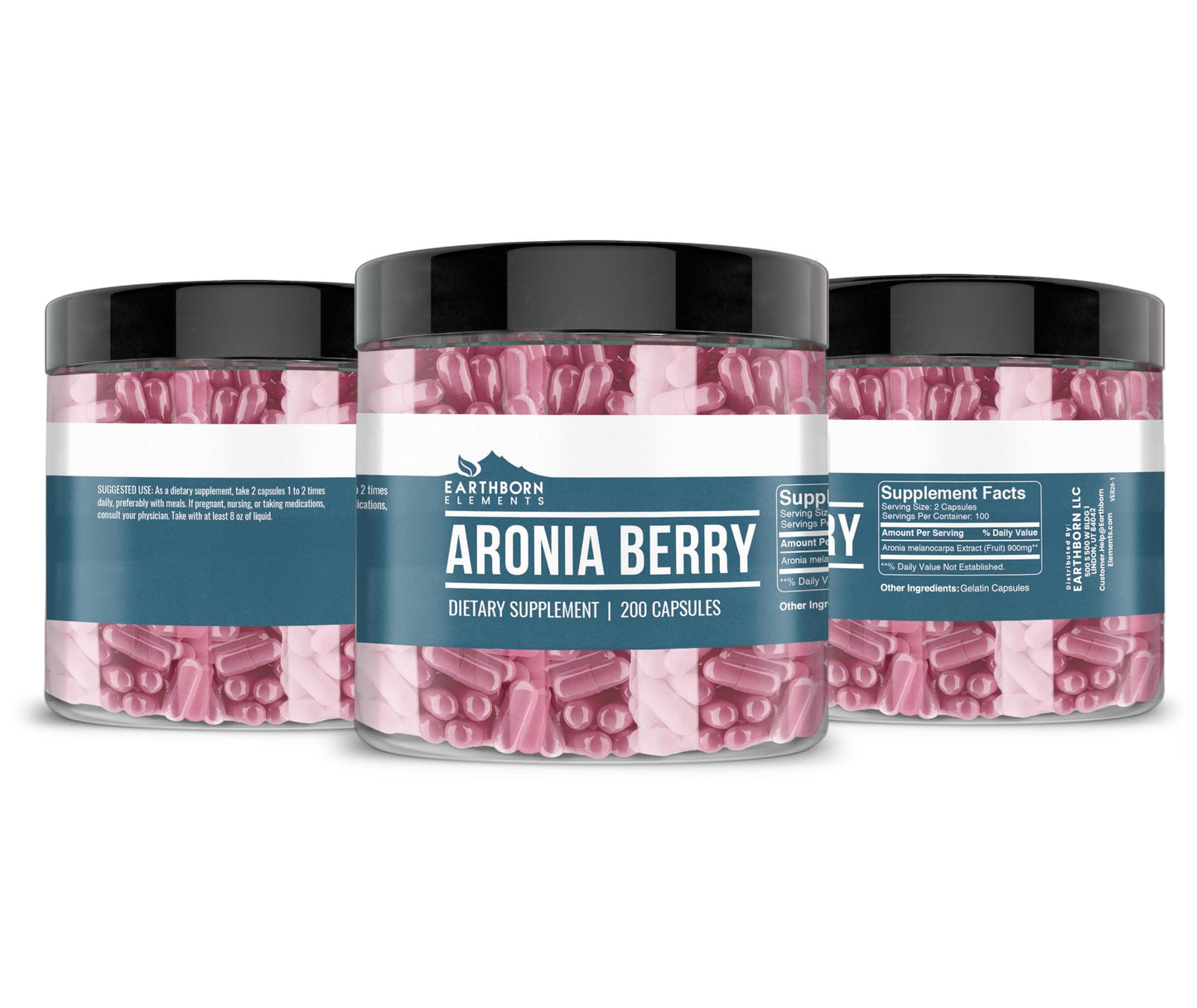 PURE ORIGINAL INGREDIENTS Earthborn Elements Aronia Berry Capsules, 200