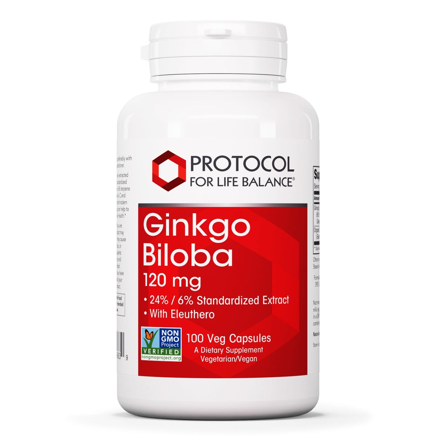 Protocol for Life Balance Ginkgo Biloba 120mg Brain Health Capsules 100