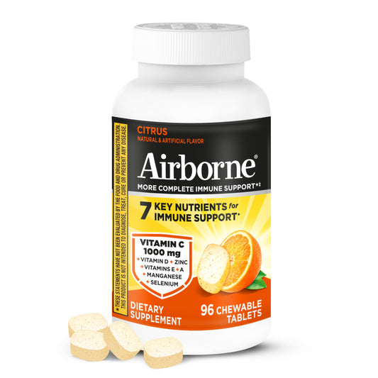 Airborne Vitamin C 1000mg Chewable Tablets, 96 Count