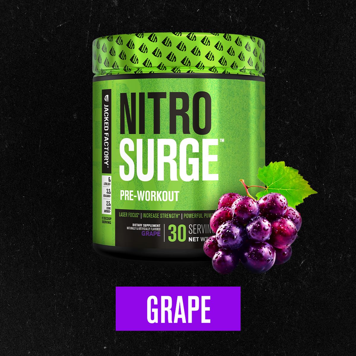 Jacked Factory NITROSURGE Pre Workout Supplement Powder 30 Servings