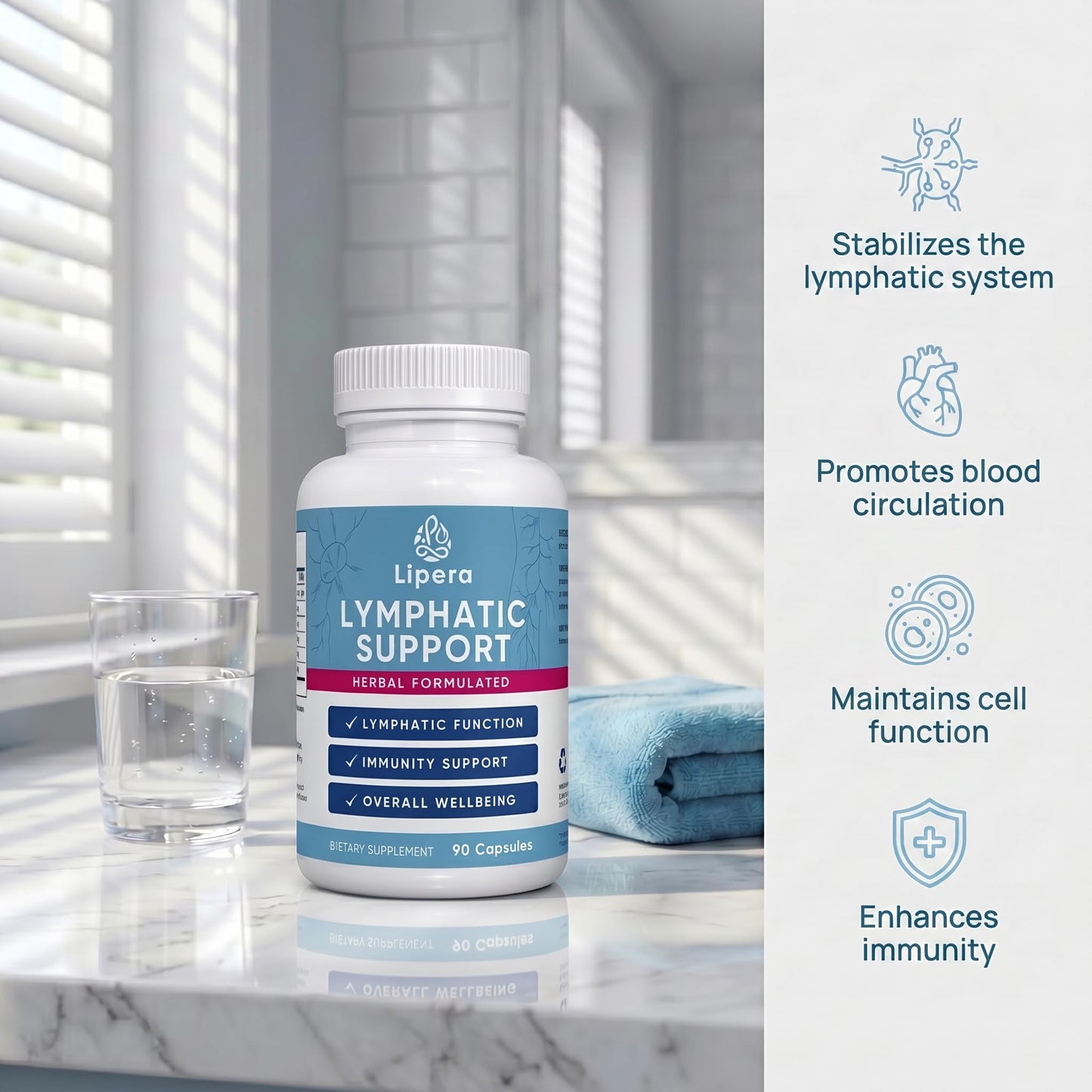 KLUNIZ Lipera Lymphatic Support Capsules 240 Count