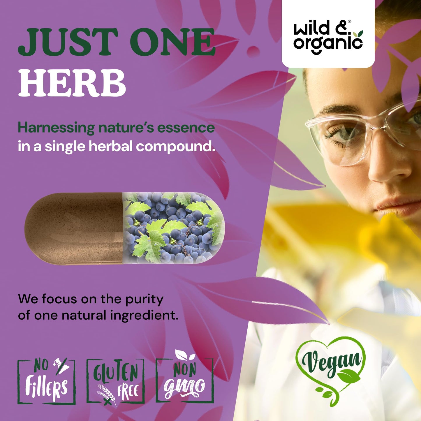 Wild & Organic Grape Seed Extract 120 Capsules