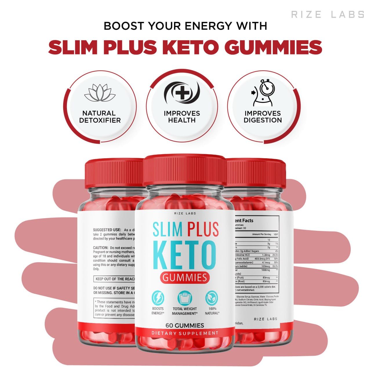 rize labs Slim Plus Keto ACV Gummies 300 Gummies