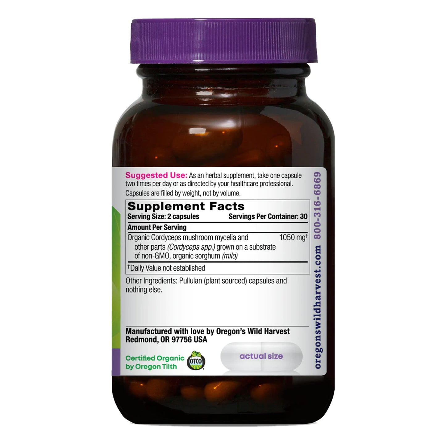 Oregon's Wild Harvest Cordyceps Capsule 60 Count