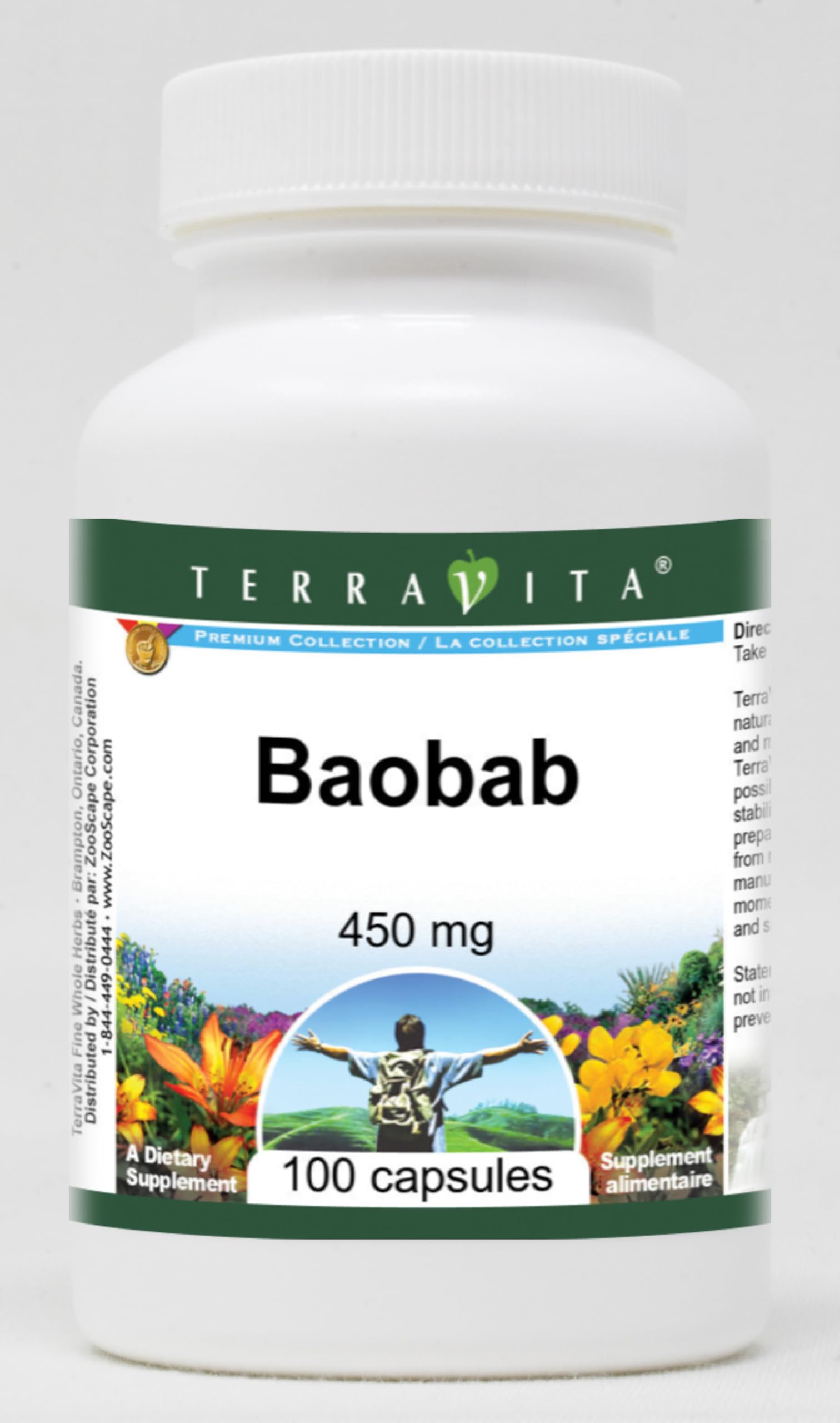Terravita Baobab 450 mg Capsule, 100 Count