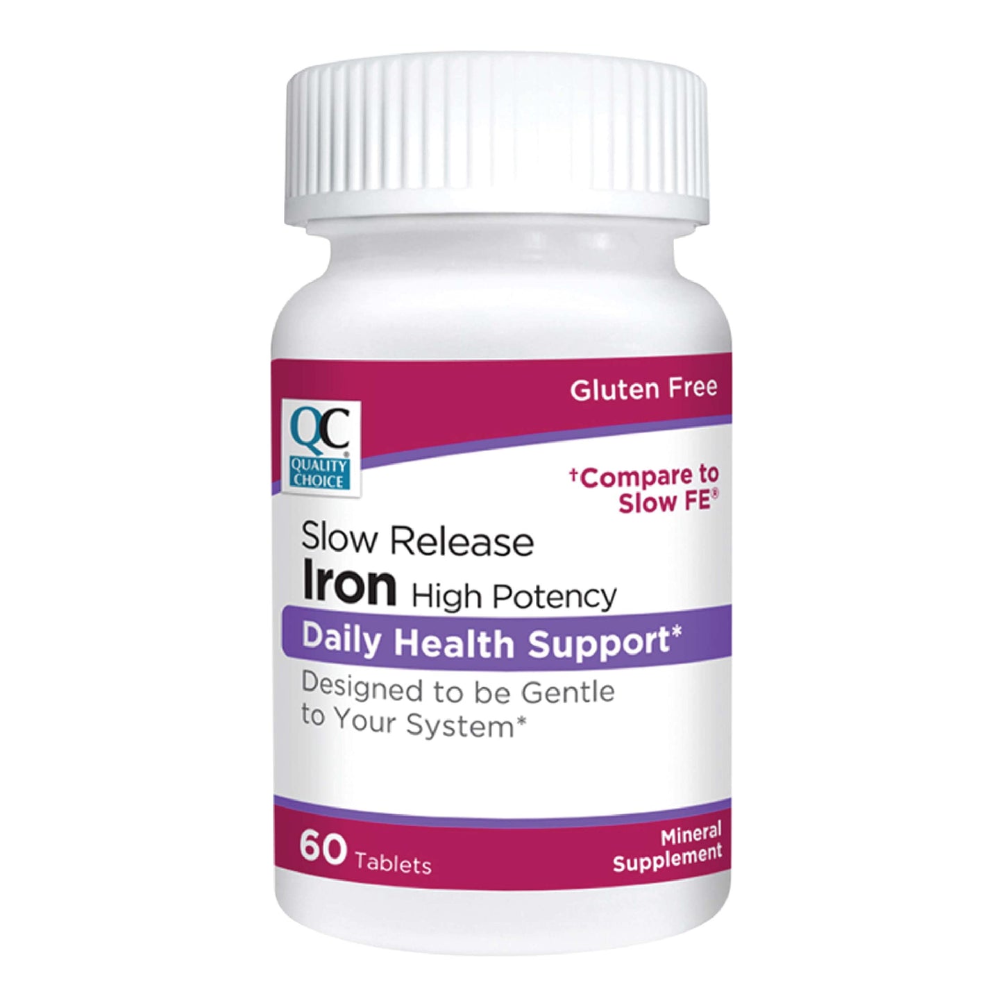 Quality Choice Iron High Potency Slow Release Tablets, 300 Tablets