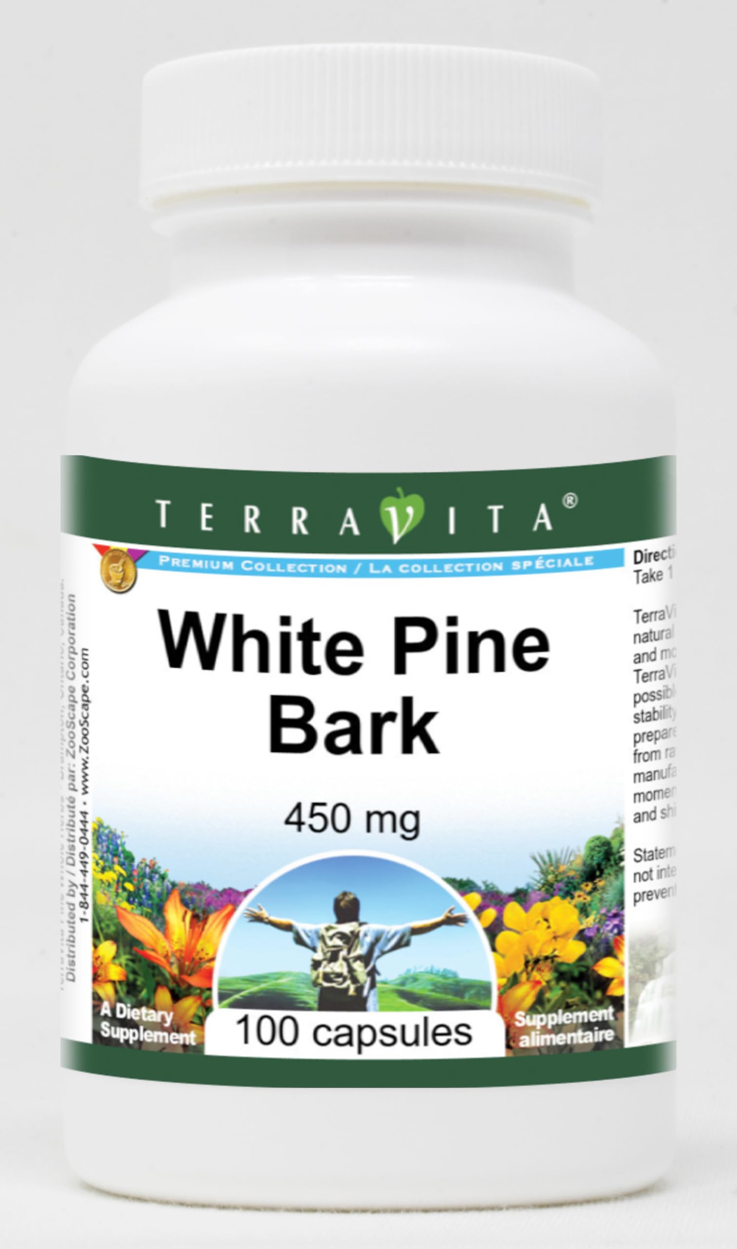 Terravita White Pine Bark 450 mg, 300 Capsules