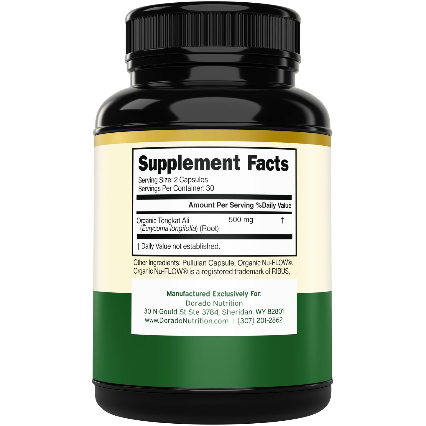DORADO NUTRITION Organic Tongkat Ali Capsule 60 Count
