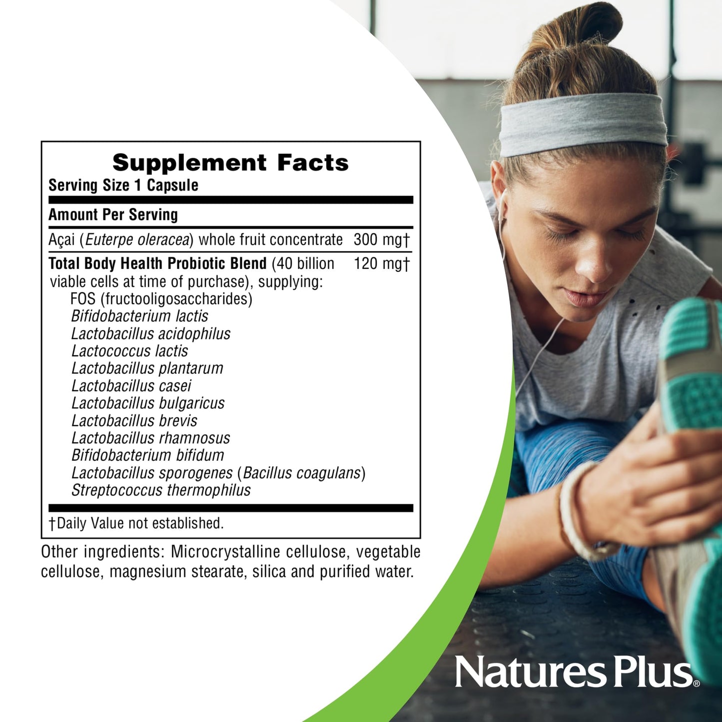NaturesPlus Ultra Probiotics 60 Vegan Capsules Full Spectrum Total Body Support