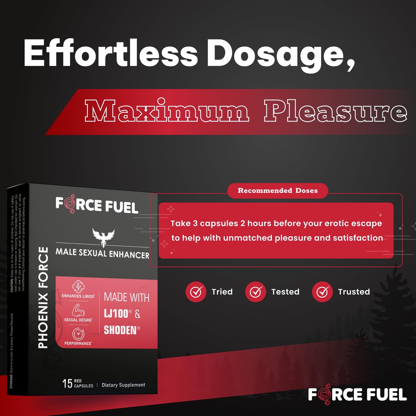 FORCE FUEL Herbal Sex Pills for Men Capsule, 15 Count