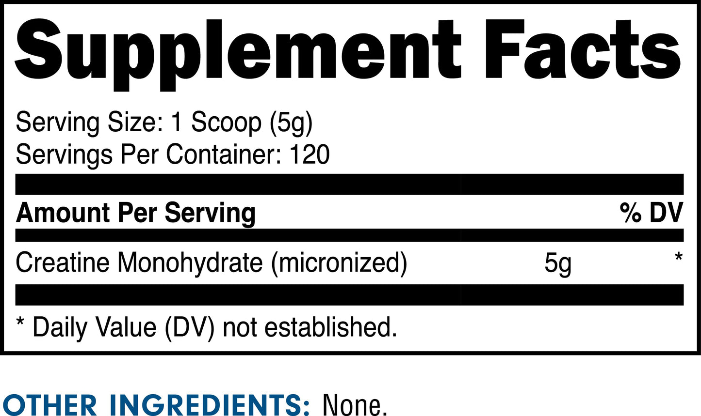 Bucked Up Pure Micronized Creatine Monohydrate Powder 21.1644 oz