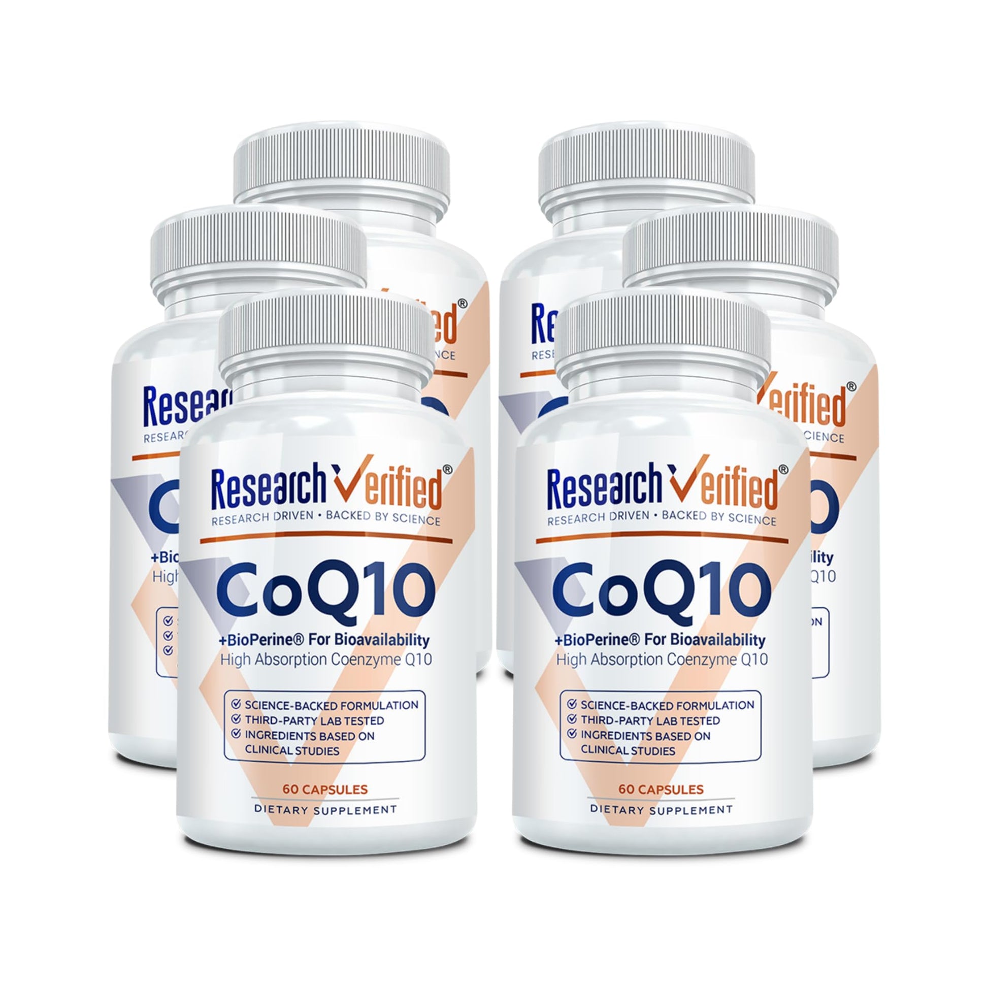 Research Verified CoQ10-100% Pure Extra Strength 300mg CoQ10 – Improved Absorption and Bioavailability with Bioperine - Boost Antioxidant Levels, Improve Cardiovascular Health, 360 Capsules
