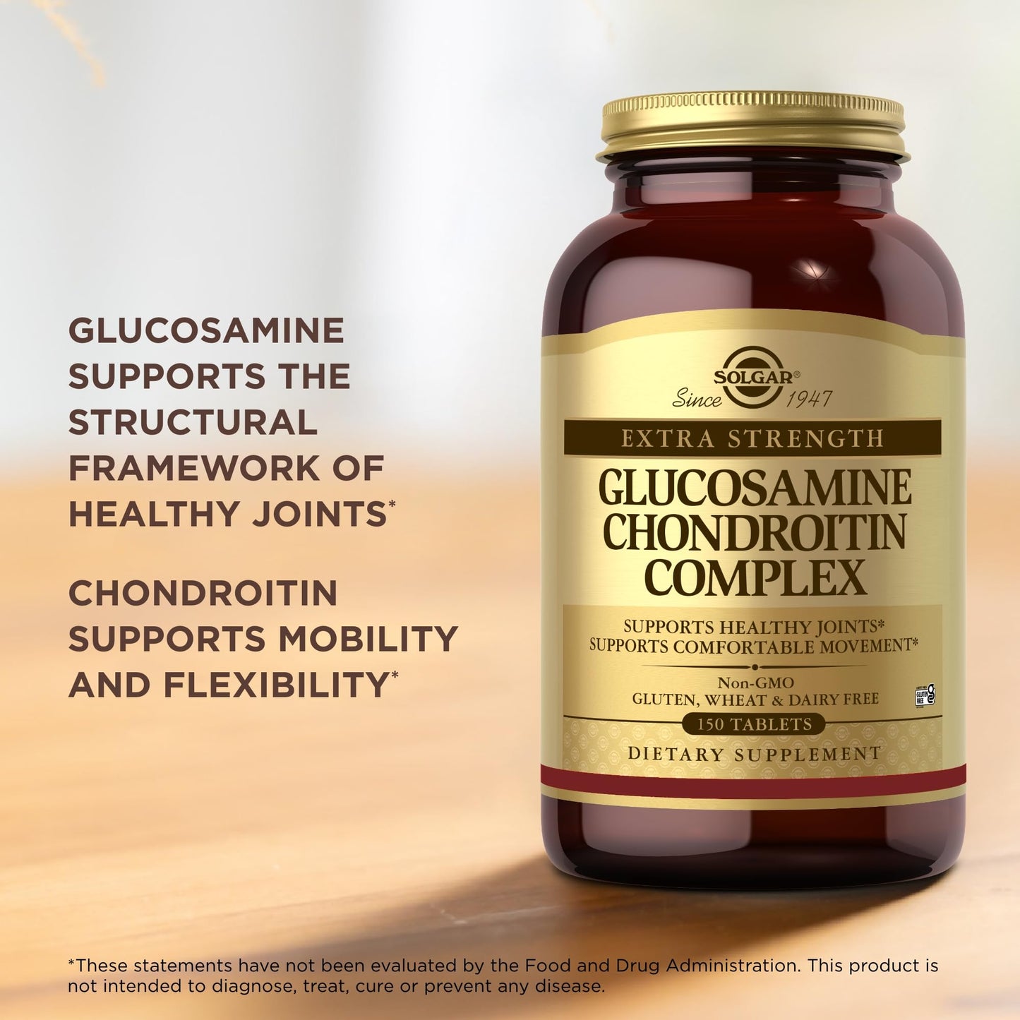 Solgar Extra Strength Glucosamine Chondroitin Complex 150 Tablets
