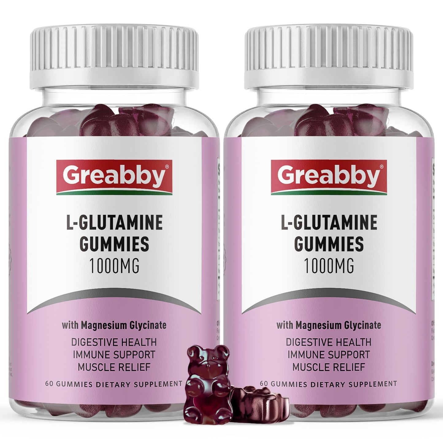 GREABBY L-Glutamine 1000mg Gummies, 120 Count
