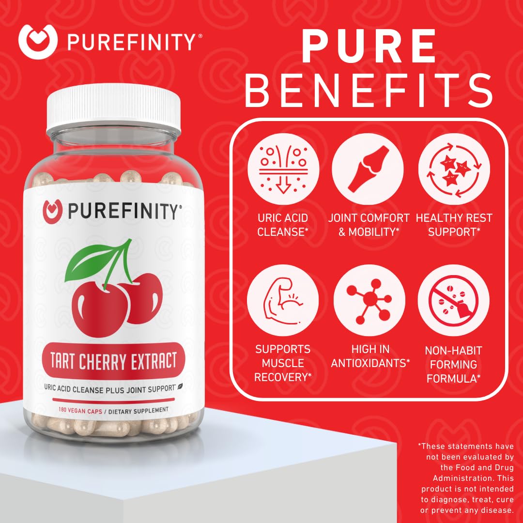 PUREFINITY Tart Cherry Capsules 180 Count