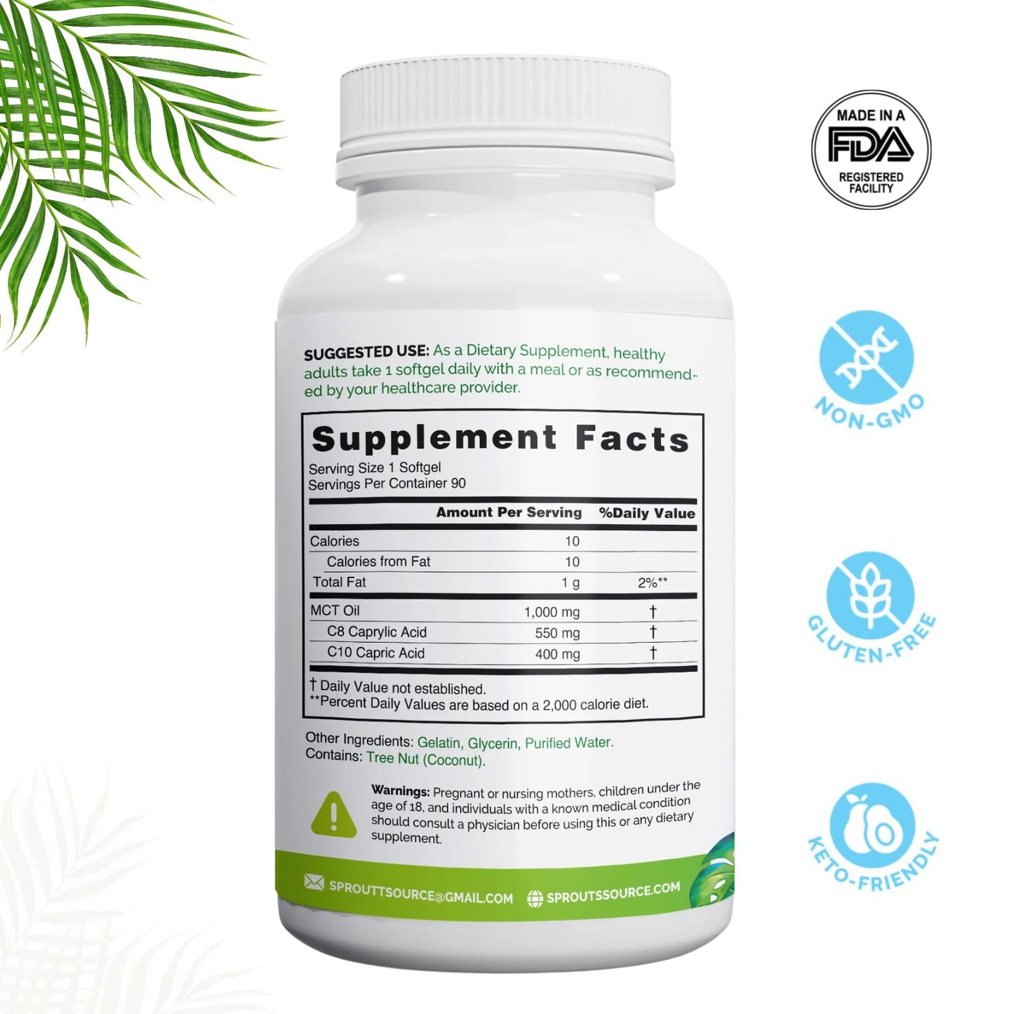 Sprout Source MCT Oil Softgels 90 Count