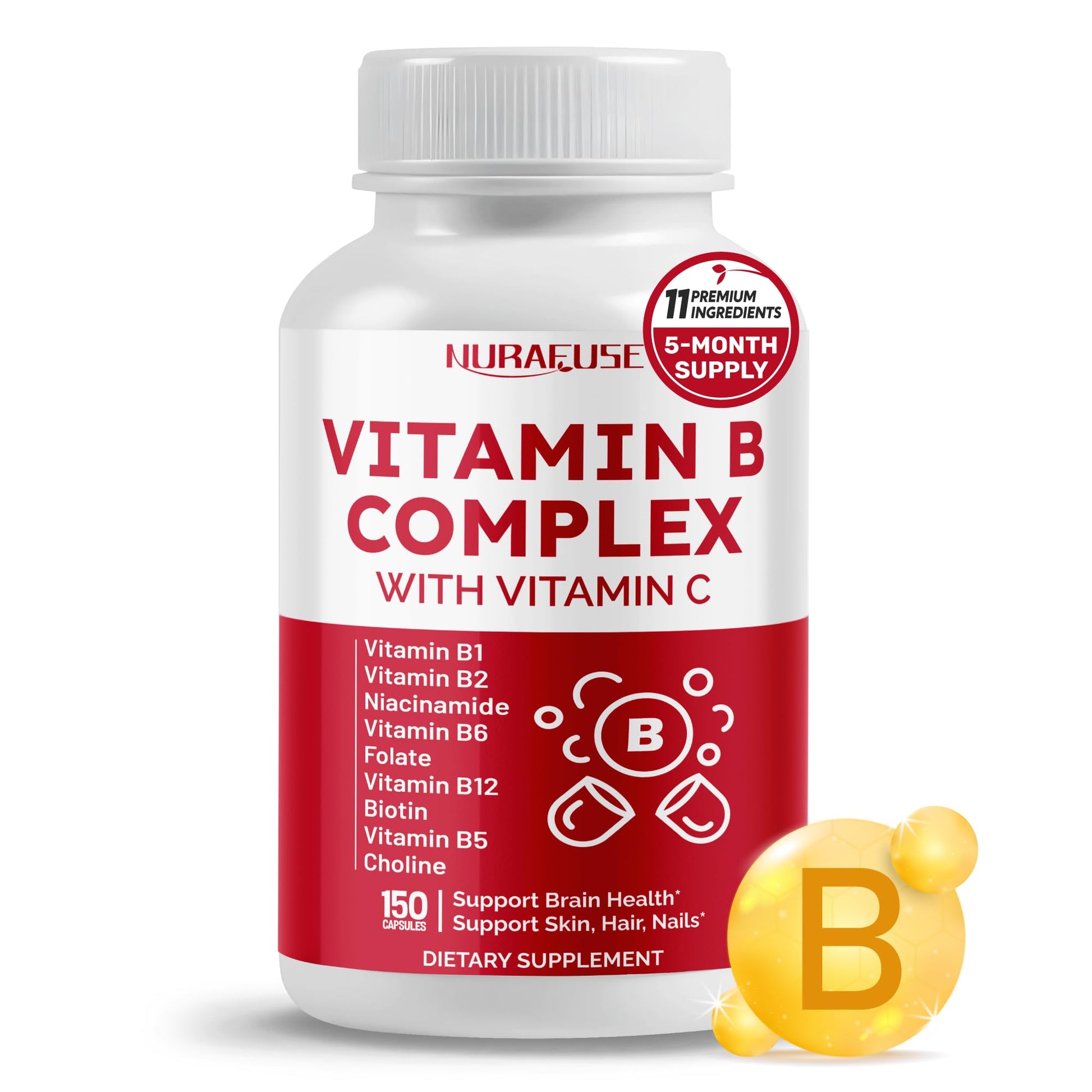 NURAFUSE Vitamin B Complex Capsule, 150 Count